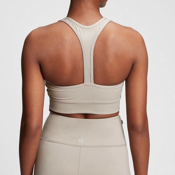 GapFit Eclipse Medium Impact T-Back Longline Sports Bra - Picture 2 of 7